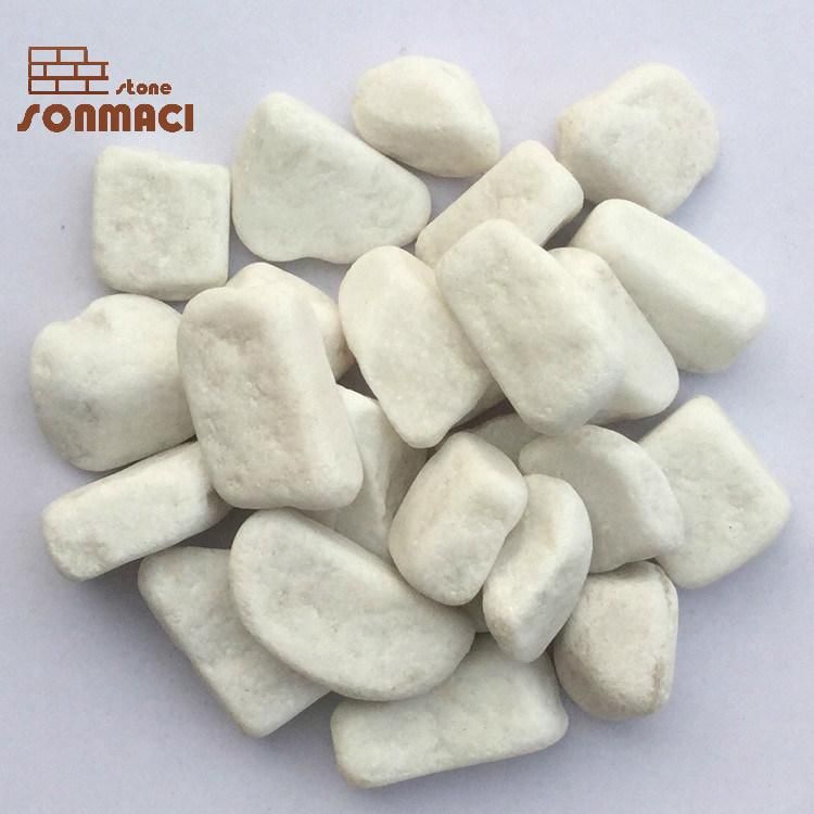 3-5cm Tumbled Natural White Garden Landscape River Pebble Stone