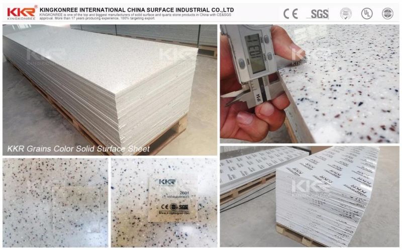 Engineered Artificial White Marble Solid Surface Stone Panel Slab for Countertop/Vanity Tops