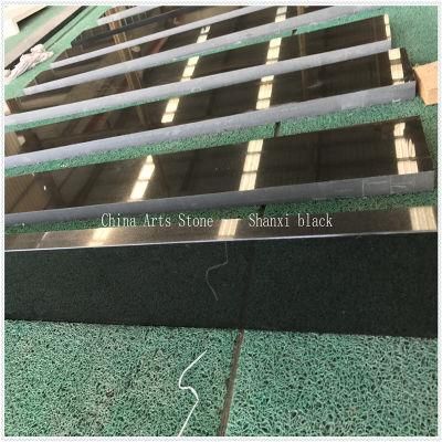 China Nature Pure Absolute Black Granite for Slabs, Countertops and Engineering Tiles
