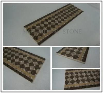Beige Marble Border Design Skirting Board Stones Line and Flooring Border Foshan Factory Price