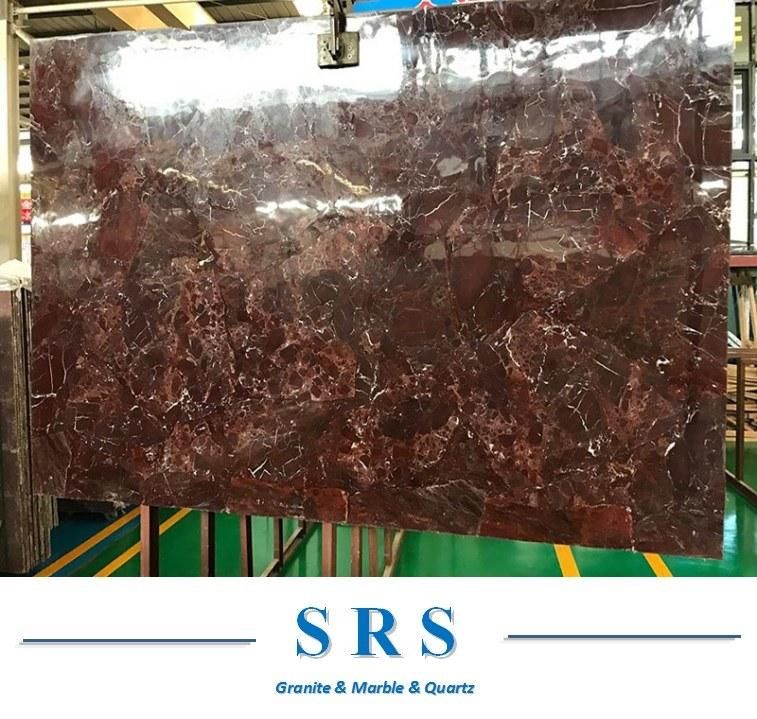 Natural Stone Rosso/Rosa Levanto Purple Color Marble for Projects, Distributing, Floor Tile, Border, Wall Skirting, Moulding