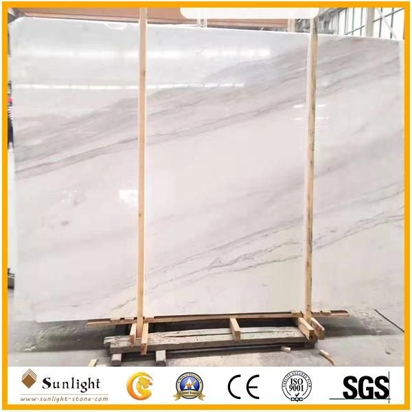 Polished Natural White Volakas Marble Slabs for Kitchen Bathroom Floor
