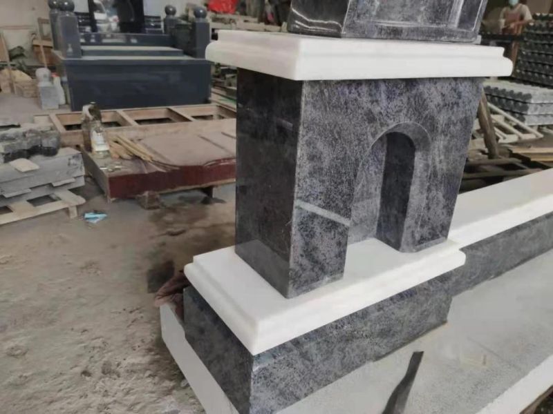 Bahama Blue Granite Tombstone Design