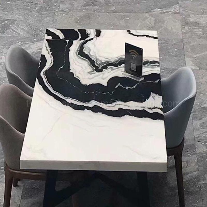 Contemporary Style T Shape Natural Onyx Stone Countertop for Kitchen Countertop in New Home/Villa