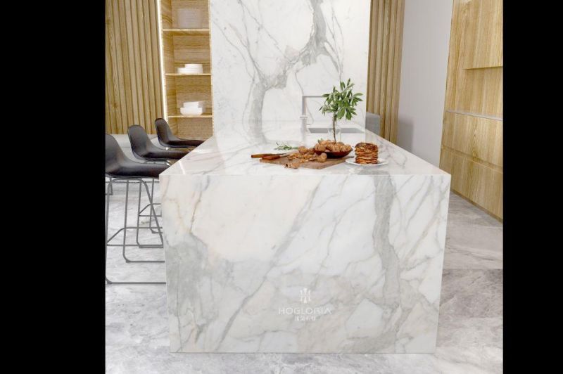 White Natural Italian Marble Calaeatta Table Countertop /Tile /Slab /Wall/ Background/ Flooring