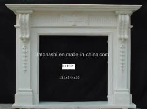 Modern Carving Marble Stone Fireplace for Mantel Surround