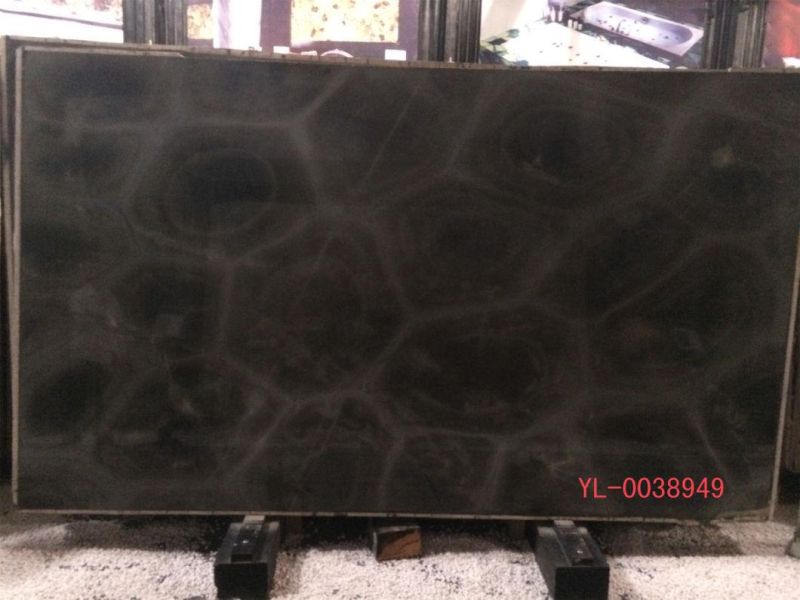 Moire Green Blue Marble Slabs for Interior Flooring Wall Decoration