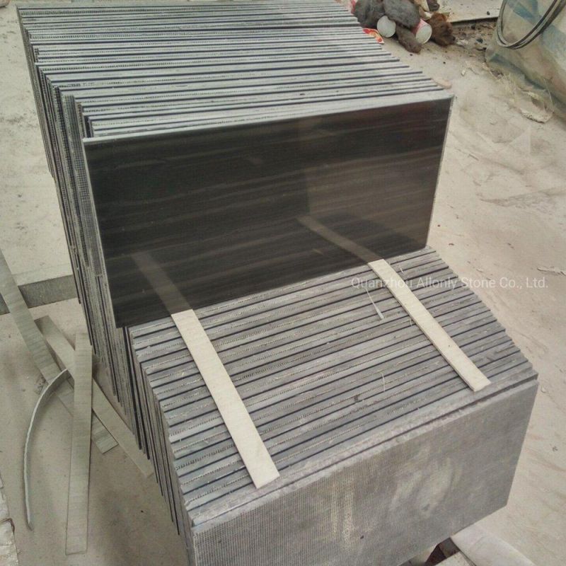 Ntaural Black Wooden Wall Floor Tiles and Marbles Stone