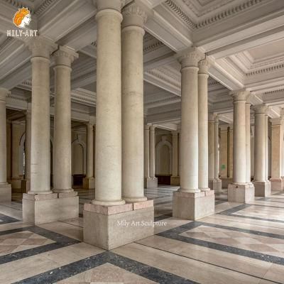 Indoor Decorative Marble Pillars Marble Stone Column for Hotel Project