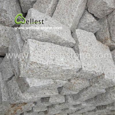 Rectangle Sunset Yellow Grey Split Granite Kerb Stone for Road Street Walkway Driveway