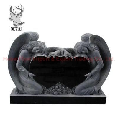 Custom Outdoor Graveyard Memorial Granite Headstone Marble Angel Statue Tombstone