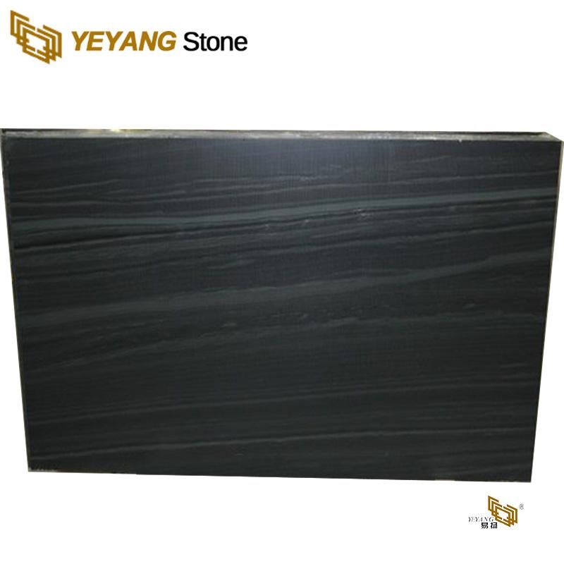 Polish Stone Marble Tile Brown/Wood/Black Slab Kitchen Top Marble Building Material