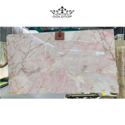 Commercial Project Natural Stone Polished/ Honed Surface Bathroom/Kitchen /Living Room Countertop Pink Crystal Marble for Home