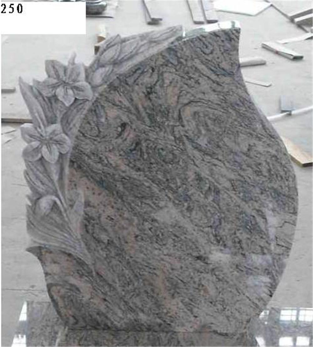 Multicolor Red Granite Headstones Tombstones Gravestone Europian Style