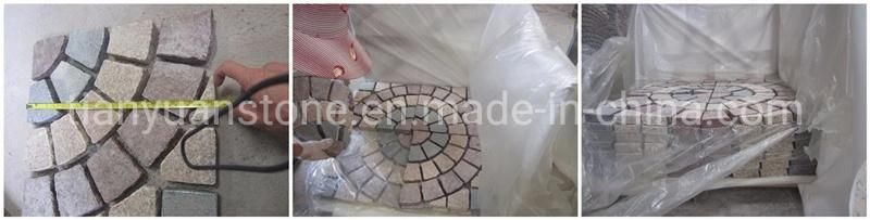 Red Meshed Cobblestone for Square and Landscape Paving