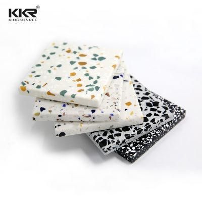 Kkr Artificial Stone Countertop Material Big Chips Terrazzo Solid Surface for Bathroom