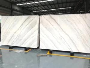Polished White Marble Slabs for Floor Tiles