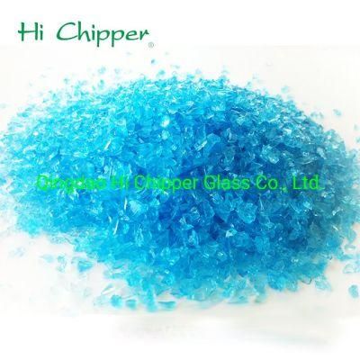 Terrazzo Flooring Broken Crushed Chips Ocean Blue Glass