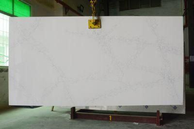 Polished Surfaces Engineered Calcatta Quartz Stone Slab with NSF SGS Certification