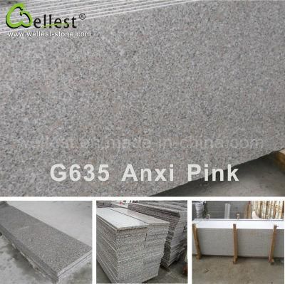 Classical Durable Pink Polish Granite Tile for Outdoor Wall Cladding