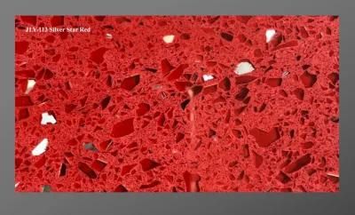 Red Quratz Countertop Slab Tile Wall Cladding Paver Stone