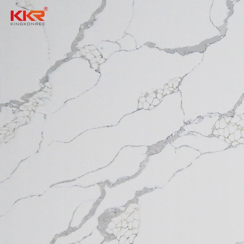 3200*1600mm Calacatta White Artificial Engineered Quartz Stone Slabs Price Factory Manufacturer
