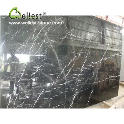 Natural Black Marble Slab Kitchen Countertop Stone Bathroom Vanity Top Polished Finish
