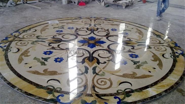 Round Porcelain Floor Water Jet Medallions Patterns for Home Decoration