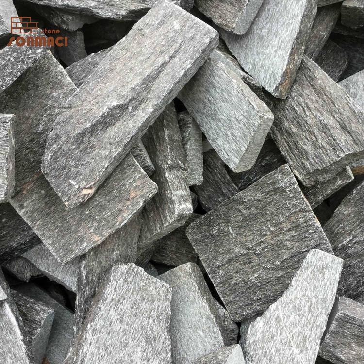 Home Decoration Black Random Slate Stacked Stone Veneer