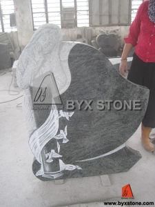 Lady Carving Granite Headstone / Tombstone with European Design