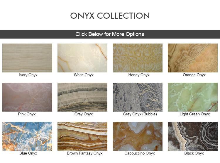 Hotel Luxury Hallway Center Custom Natural Marble Onyx Table Top