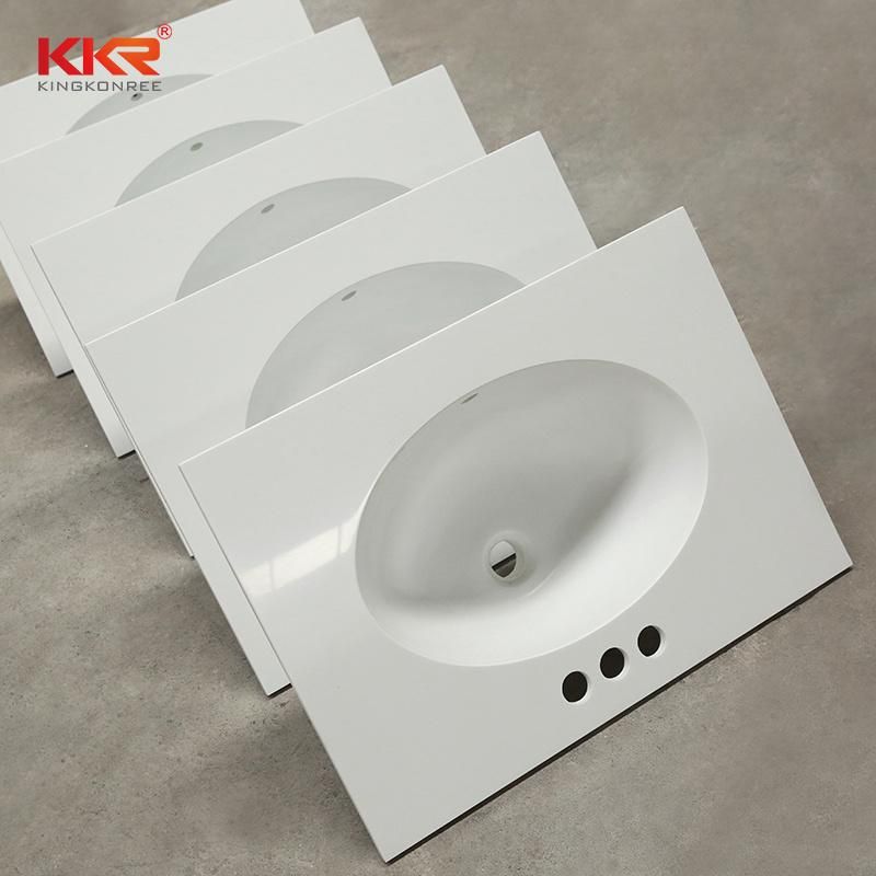 Molded Vanity Artificial Stone Bathroom Hand Wash Unit