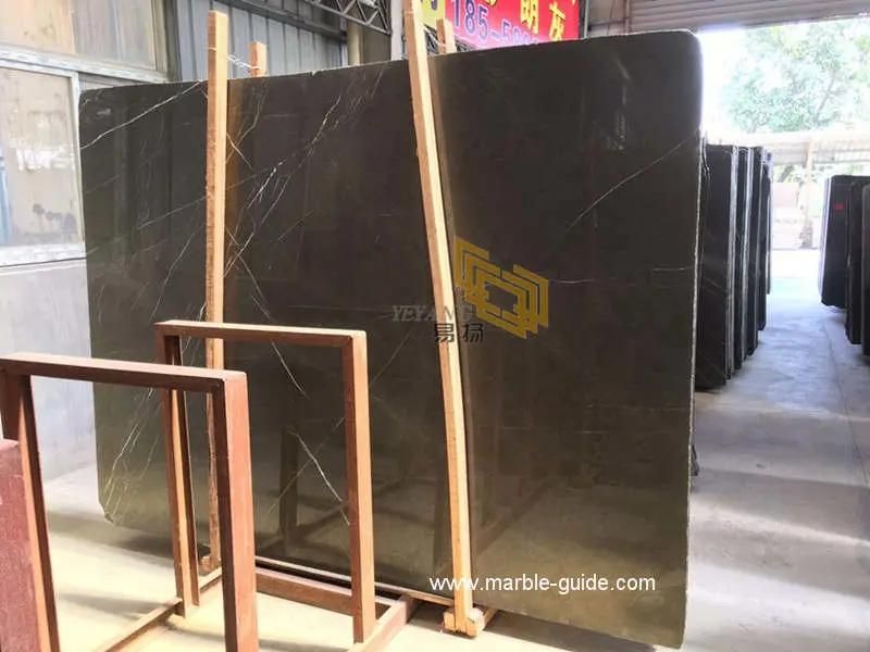 Natural Polished Petra Dark Gray Marble Stone Tile/Slab for Kitchen/Wall/Bathroom/Flooring/Vanity Top