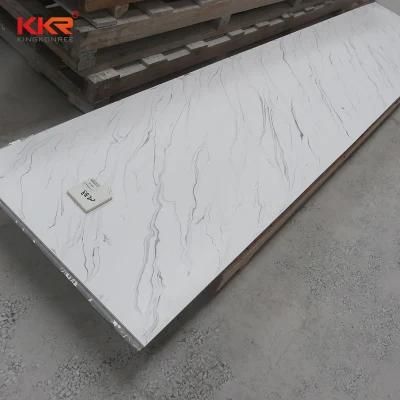 Marble Look White with Black Veins Acrylic Solid Surface Sheet 12mm 20mm 25mm Sheet