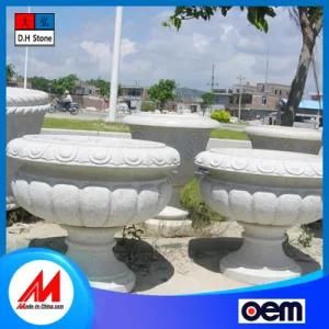 Made in China Antique Garden Decoration Carved Stone Flower Pot