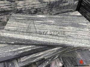 Green Natural Granite Nero Santiago Flooring Tile with Vein Cut