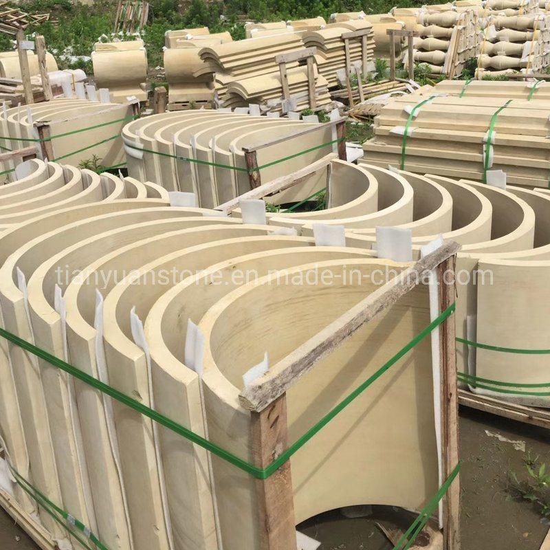 Simple Design Beige Sandstone/Marble Roman Column