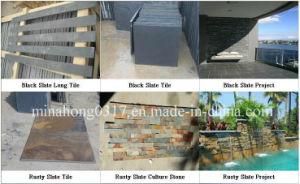 Chinese Black/Rusty/Yellow Slate for Outdoor Paving &amp; Wall Cladding