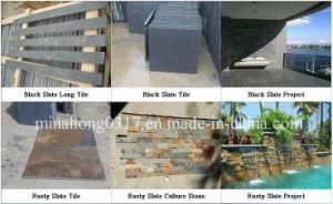 Chinese Black/Rusty/Yellow Slate for Outdoor Paving &amp; Wall Cladding