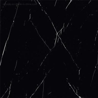 Cheap China Black Marquina Marble Floor / Bathroom Flooring Tiles