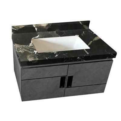 Yunfu Stone Supplier Black Marble Countertop Matching Cabine Vanity Table Bathroom Vanitie Countertops Vanity Tops