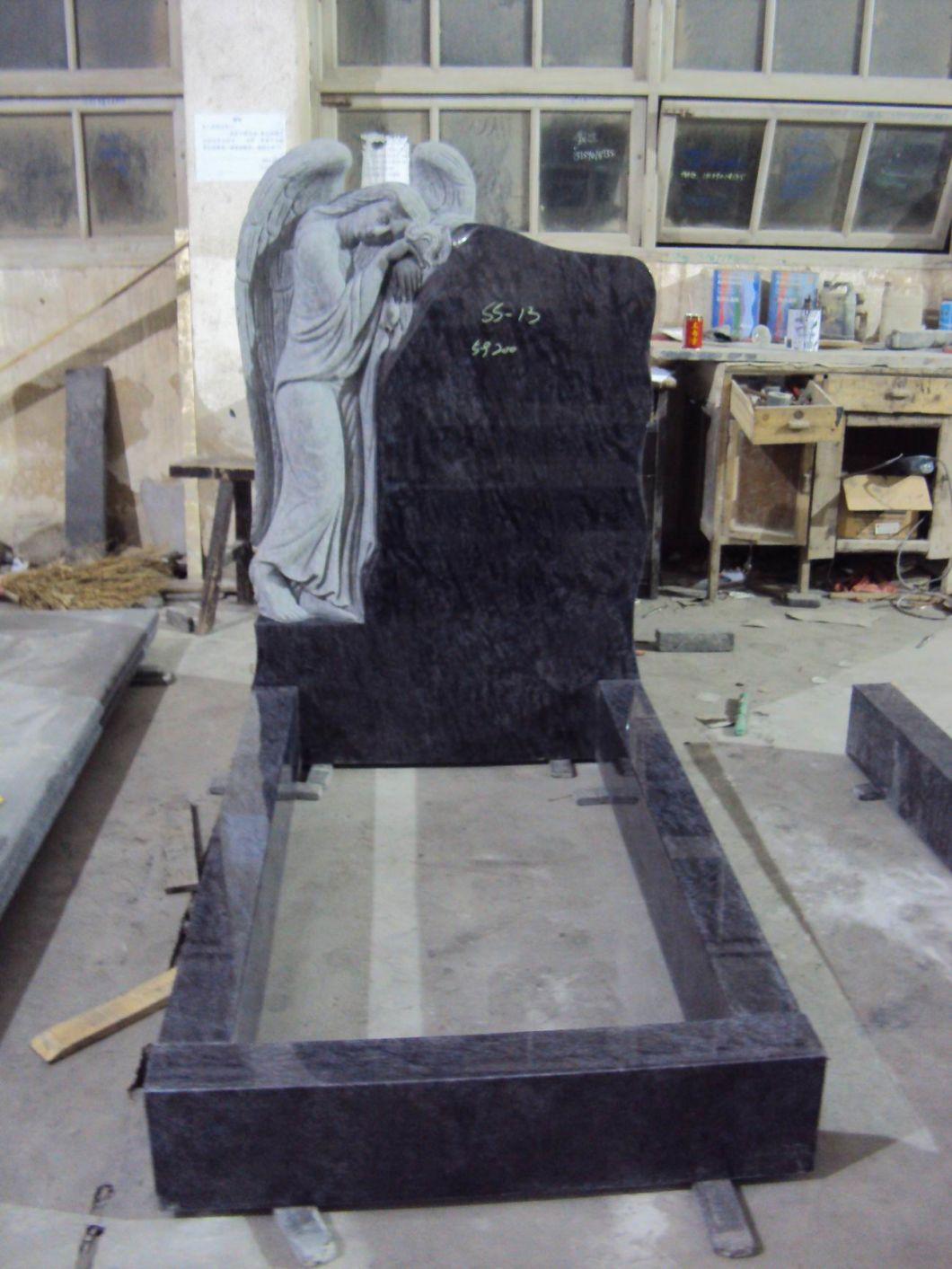 European Style Tombstone Vizge Blue Granite Cover Tile Factory Sale