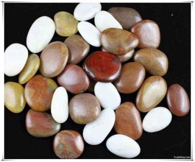 China Good Price Natural Pebble Stone Polished Tile for Landscaping