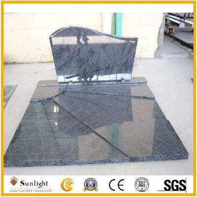 India Bahama Blue Granite Cremation Headstone Saddle