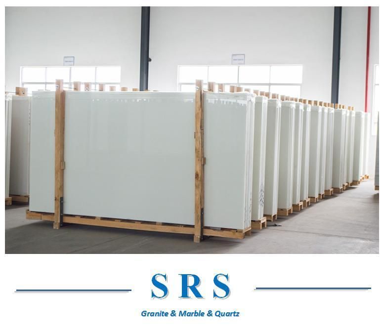 White Artificial Marble/Crystallized White Nanoglass for Kitchen Countertop/Tile/ Wall/Floor/Countertop