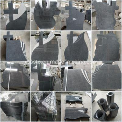 Customerized Made Red/Gray/Black/Green/ Brown Granite European Headstone Tombstone