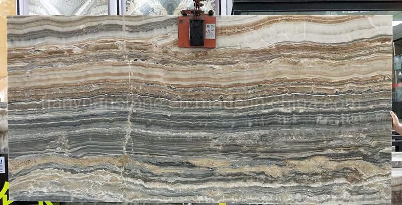 Popular Straight White Wooden Vein Onyx Jade Tiles for Floor, Wall