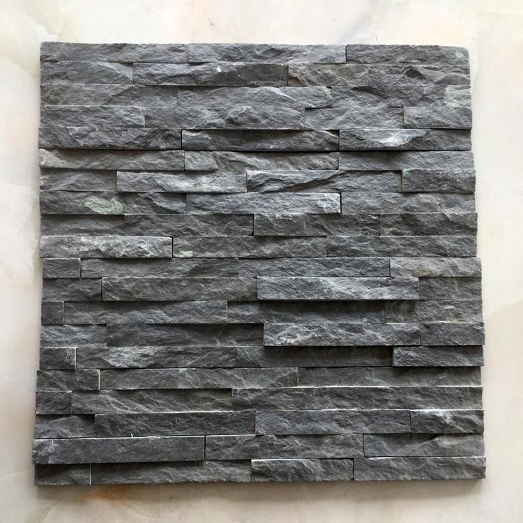 60X15 (cm) Splite Surface Black Natural Slate Stone Paneling Tiles
