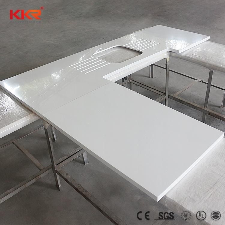 White Artificial Stone Marble Look Bathroom Vanity Top