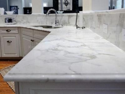 Oriental White Marble Stone for Slabs/Tiles/Kitchen Countertop/Vanity/Table Top/Flooring/Background Wall Panel/Floor Tile